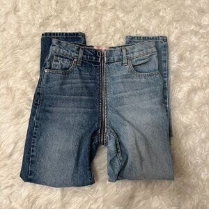 Revice Denim Ying Yang Crop Tokyo Wash Zip Around Jeans Size 26